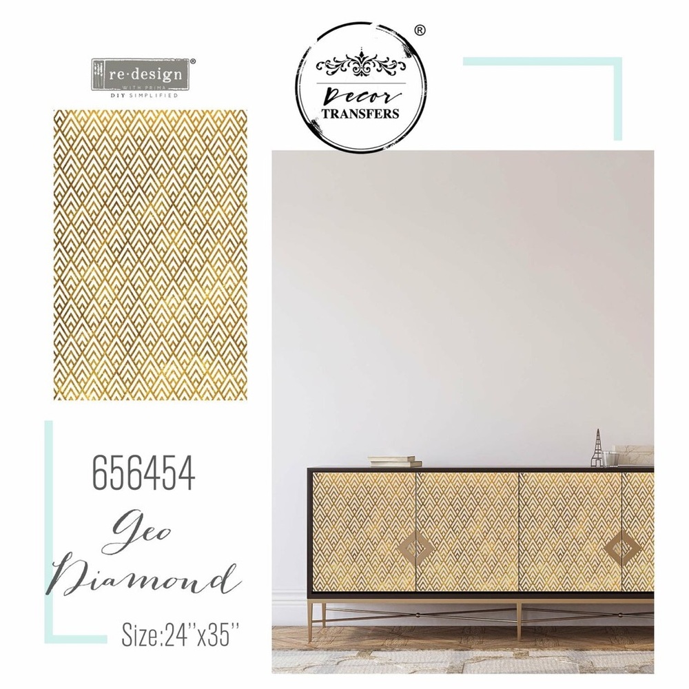 Redesign with Prima Decor Transfer ~ GEO DIAMOND ~ 24” x 35”